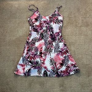 Pink and Purple Floral Mini Dress